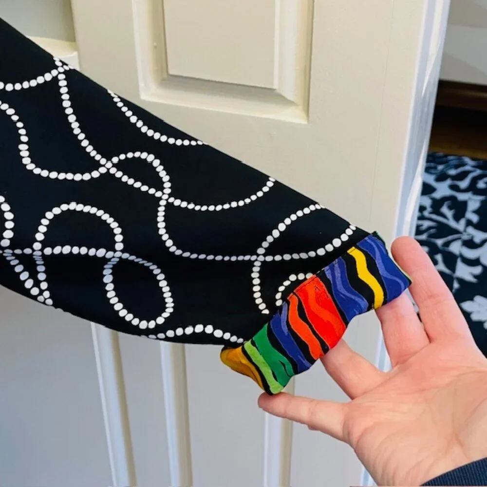 Vintage Platinum by Dorothy Schoelen Funky Heart Button Artsy Coat Dress Medium - Picture 8 of 12